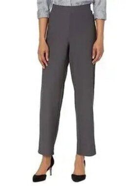 Eileen Fisher Washable Stretch Crepe Pants, Gray, XS